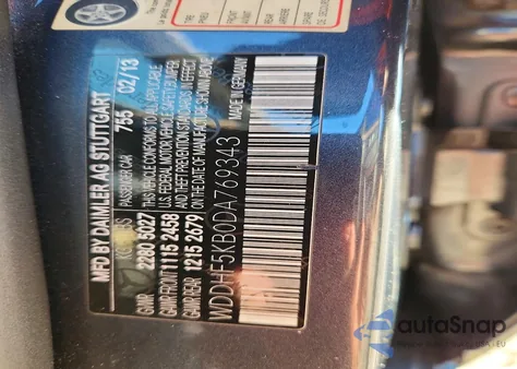 2013 Mercedes-Benz E 350 from USA, damaged, VIN WDDHF5KB0DA769343